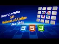 How to make 3d animated cube by html css and javascript easy project for beginners HTML CSS JS