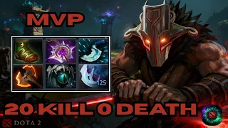 dota2 juggernaut 20 kills 0 deaths safelane carry domination and perfect immortal gameplay