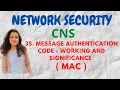 MAC Message Authentication Code - Working and Significance CNS