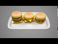 3D Food product Modeling 360 Degree animation  - new burger Design