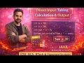Direct Input in Java Calculation Output Programs