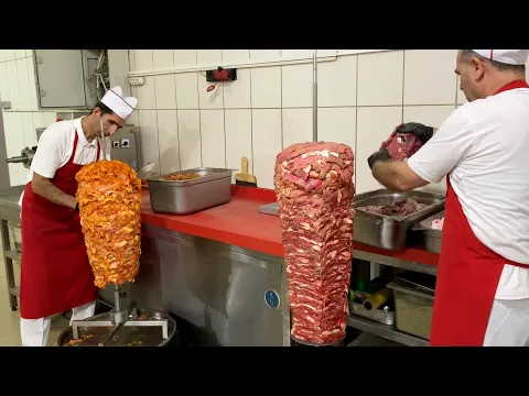 Download MP3 100 kg Fleisch und 100 kg Hähnchen Shawarma Döner - Sehr leckerer Döner in der Türkei