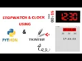 STOPWATCH timer CLOCK USING PYTHON TKINTER AS GUI