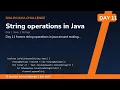 String operations in Java - Day 75 Day DSA in Java Challenge