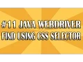 JUnit Selenium Webdriver Tutorial 11 CssSelector QAShahin