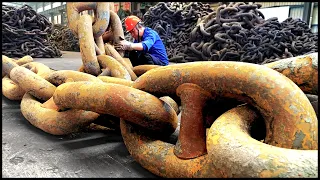 Warship Anchor Chain Mass Forging Process ! Factory Since 1958 !