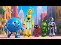Lagu Five Little Robots on the Run | Fun Kids Rhyme \u0026 Sing-Along | Nursery Rhymes \u0026 Songs for Children