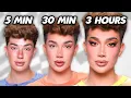 5 MIN vs 30 MIN vs 3 HOUR MAKEUP
