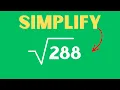 Simplify 288 sqrt 288