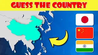 Guess the County on the Map 50 Countries Geography Quiz