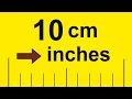 Convert 10 cm to Inches 10 cm to in