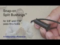 Snap-on Split Bushings for Fiber Coax and Cat 5