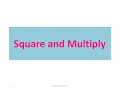 Square and Multiply