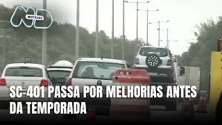 Obras na SC-401 avançam para preparar Florianópolis para a alta temporada
