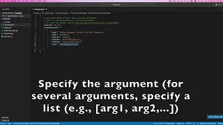 How to pass arguments to a Python script Visual Studio Code