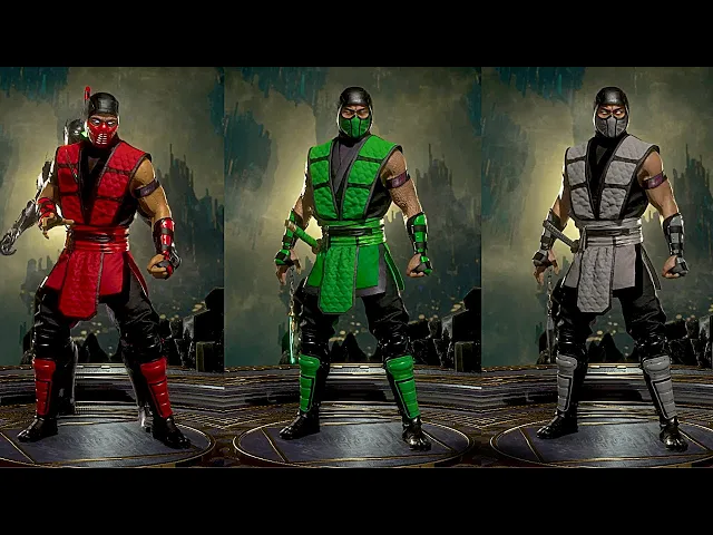 Klassic UMK3 Skins for Smoke, Reptile, Ermac Mod PC in MK11