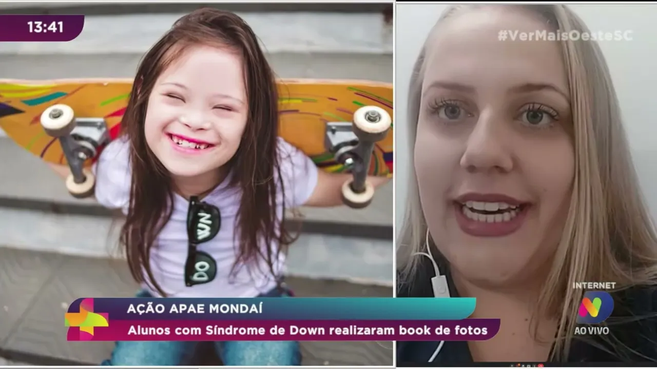 Alunos com Síndrome de Down da Apae de Mondaí realizaram book de fotos