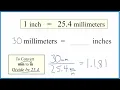 Convert 30 Millimeters to Inches