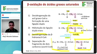Metabolismo de lipídeos - parte III (beta-oxidação de ácidos graxos e formação de corpos cetônicos)