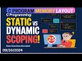 Master Functions in C Static vs Dynamic Scoping Memory Layout Explained GATE Questions