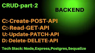 CRUD Full Stack App API using Node Express Sequelize PostgreSQL part-2