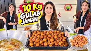 First Time Outdoor Kitchen Main Banaye 10kg Gulab Jaman😍Ki Recipe By Kitchen With Amna