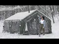Download Lagu 7 DAGEN KAMPEREN IN ZWARE SNEEUW MET EEN SNEEUWSTORM ❄️ GEZELLIGE OPBLAASBARE TENT
