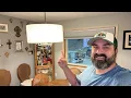 RJEternity 20 Gold Modern Drum Chandelier 4-Light Hanging Ceiling Chandeliers with White Fabric Sh