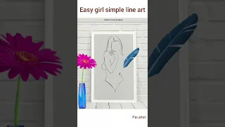 Easy girl line drawing using python turtle
