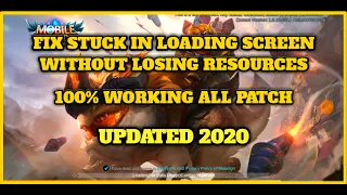 how to fix mobile legends stuck on loading 100 working 2020 updated mobile legends bang bang
