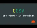 Simple CSV viewer made using rust and ratatui