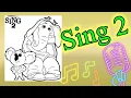 Coloring Buster Moon Meena from Sing2 Using crayons See how to color