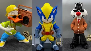 DIY Sylvester cat , Donald Duck  Urban , Sonic&wolverine | Creative Ideas Art Cartoon Tiktok