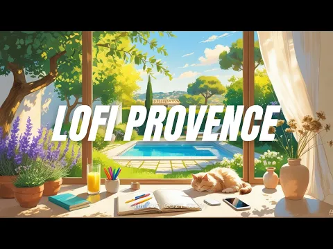 Lofi Provence – Sunny Focus by the Pool ☀️🐈‍⬛ | No Ads