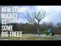 TRYING TO BREAK STUFF TESTING A STUMP BUCKET PROTOTYPE