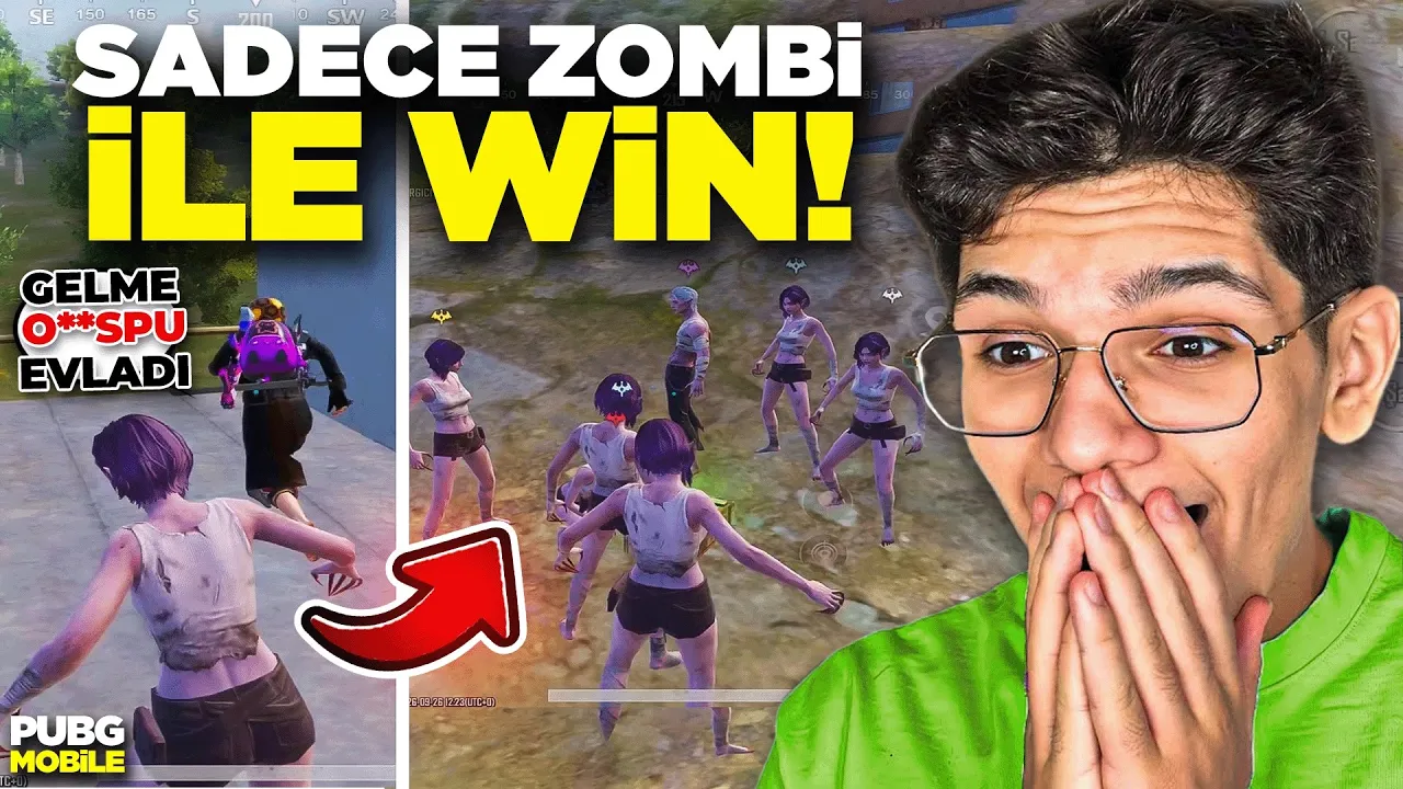SADECE ZOMBİ OLARAK WİN ALMAK! KÜFÜR YEDİM - PUBG MOBİLE