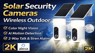 ANRAN Solar Security Camera Review 2K Floodlight Cam Color Night Vision AI Motion Alexa