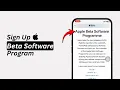 How to Sign Up for Apple Beta Software Program Join Apple Beta Program
