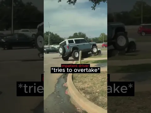 Impatient driver gets instant karma