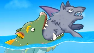 Warthog Fish Eats a Wolfshark!