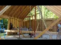 Download Lagu Installing MASSIVE 20 foot beams and moving into my OFF GRID CABIN