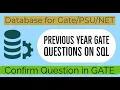 47 Previous Year GATE Questions on SQL Database for