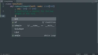 Leetcode 27 Remove Element in Python Python Leetcode Python Coding Tutorial Python Code ASMR