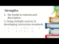 standard based curriculum model