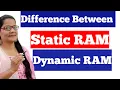 Difference Between Static RAM and Dynamic RAM