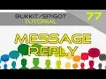 Minecraft Plugin Tutorial Message and reply
