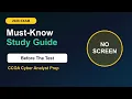 CCOA Cyber Analyst Prep 2026 50 Must-Know Topics Before the Test Study Guide