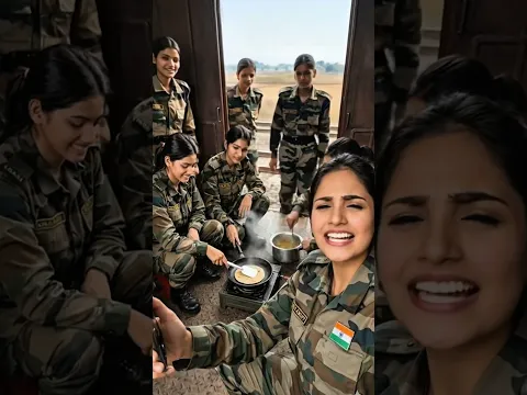 Train में फौजी बहनों ने बनाया गरम पराठा 🇮🇳🔥#army