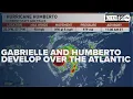 Gabrielle and Humberto form over Atlantic over past week
