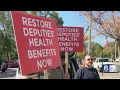 Deputies retirees rally in Honeoye Falls